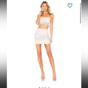 superdown Pink and Silver Skirt Set